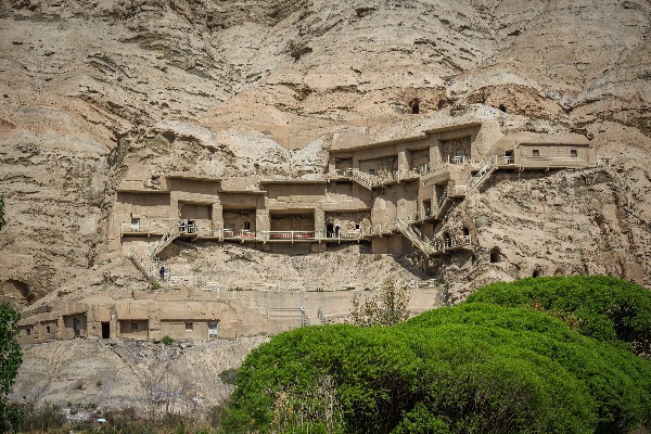 A scenic view of Aksu Kezi Er Qianfodong