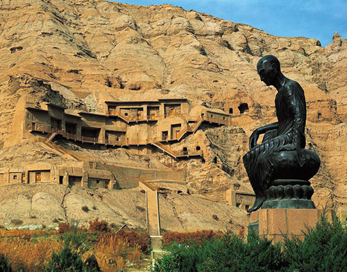 A scenic view of Aksu Kezi Er Qianfodong