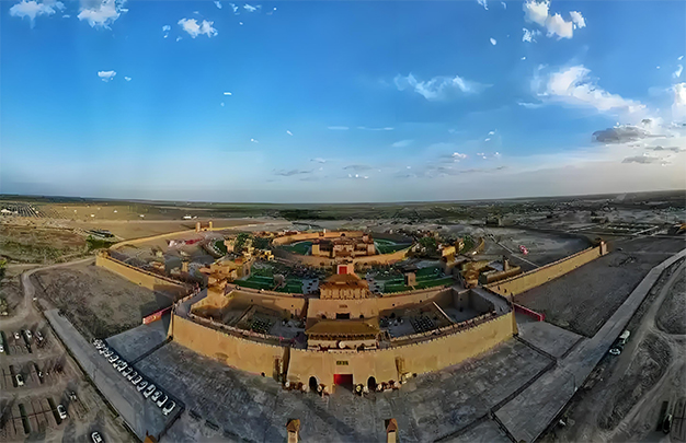 A scenic view of Aksu Wushi Kate Gucheng Yizhi