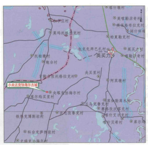 A scenic view of Aksu Xiaoyangda Ke Xiehaier Gucheng Yizhi