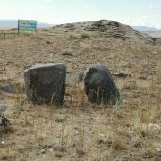 A scenic view of Altay Qiemuerqieke Shiren Ji Shiguan Muqun