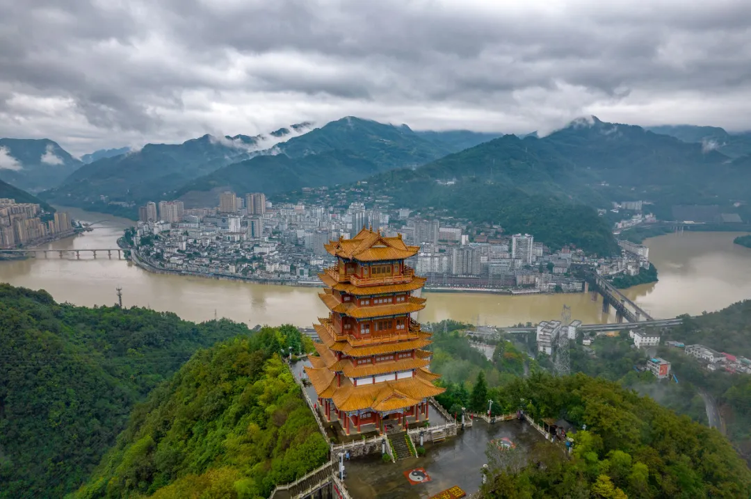 A scenic view of Ankang Wafangdian Guild Hall Group