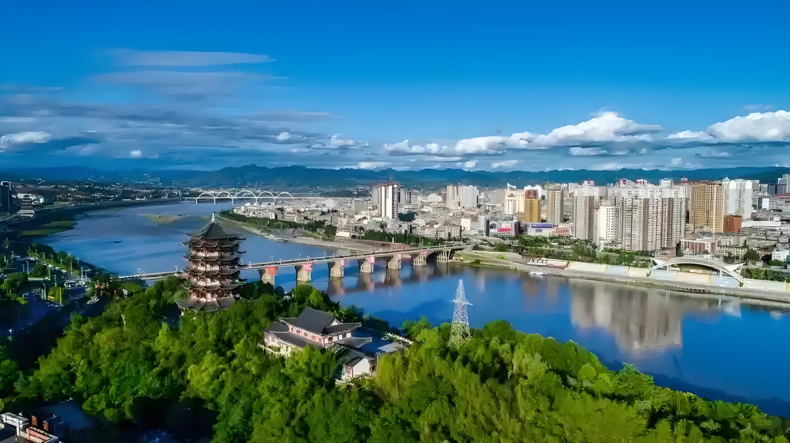 A scenic view of Ankang Wafangdian Guild Hall Group