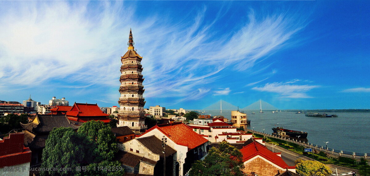 A scenic view of Anqing Fayunsi Ta