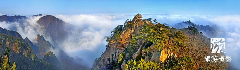 A scenic view of Anshan Wolongshan Shancheng Yizhi