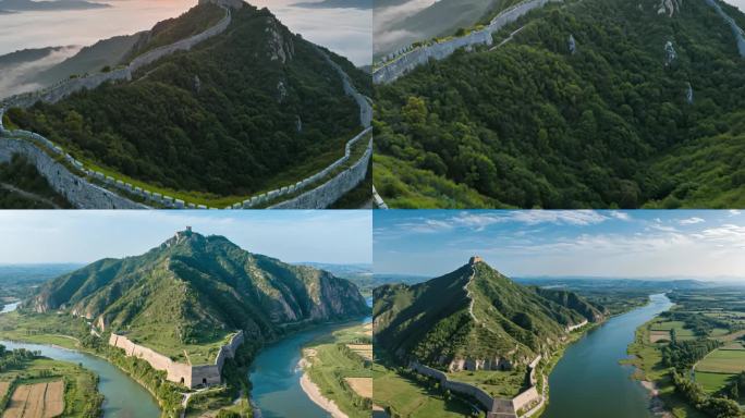 A scenic view of Anshan Wolongshan Shancheng Yizhi