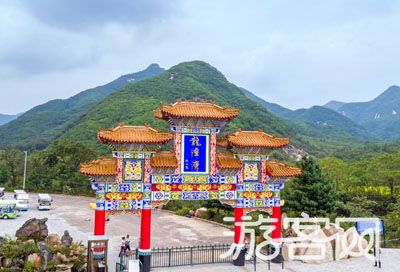 A scenic view of Anshan Wolongshan Shancheng Yizhi