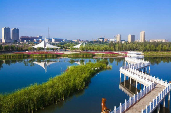 A scenic view of Baicheng Hanshu Yizhi