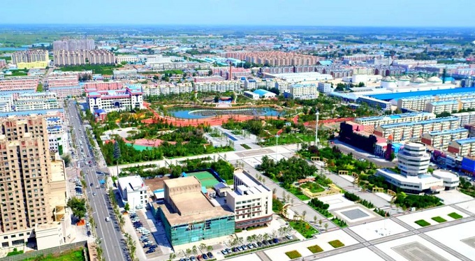 A scenic view of Baicheng Shuangta Yizhi