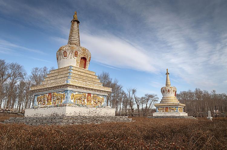 A scenic view of Baicheng Shuangta Yizhi