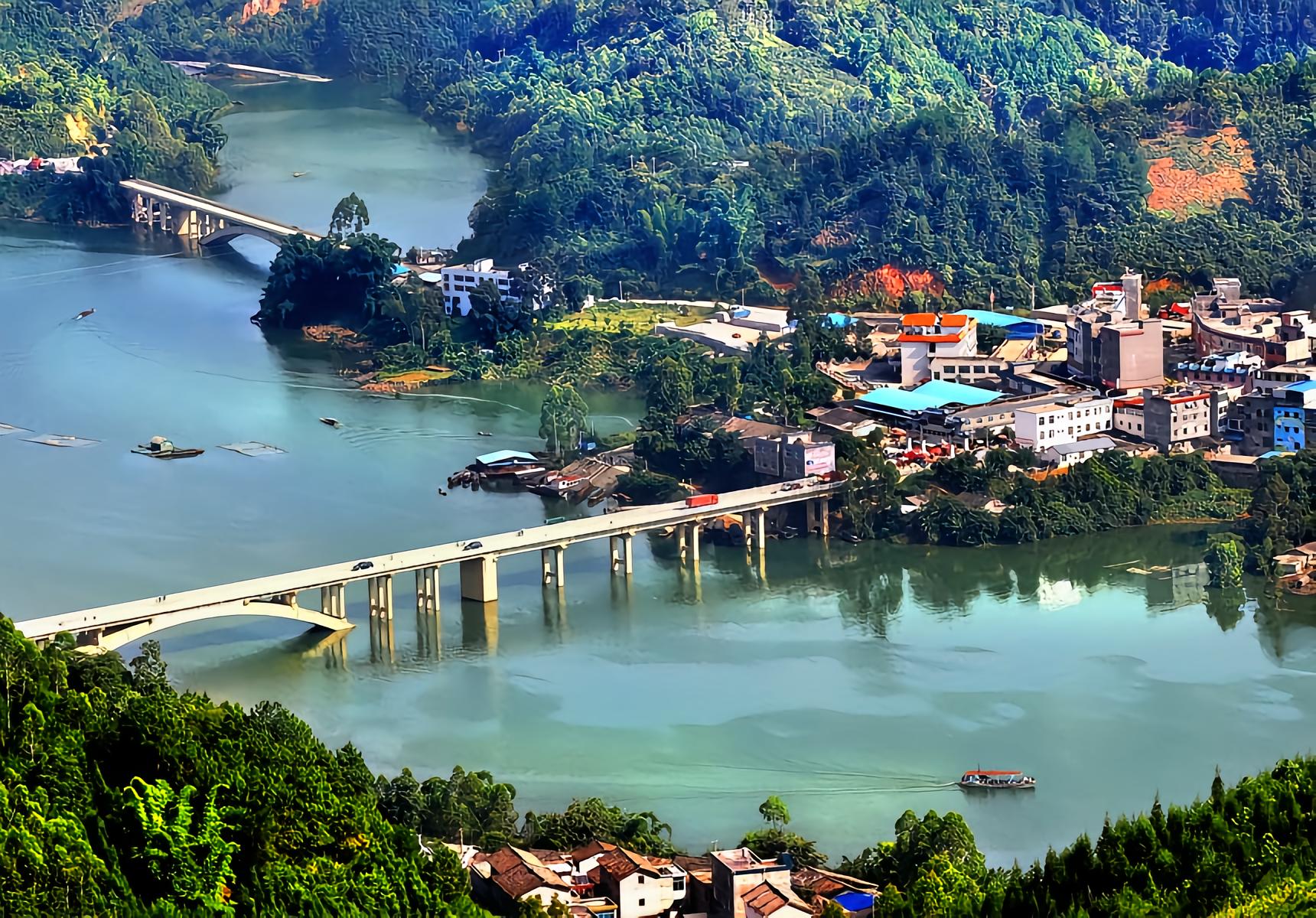 A scenic view of Baise Xilin Jiaoan Fashengdi