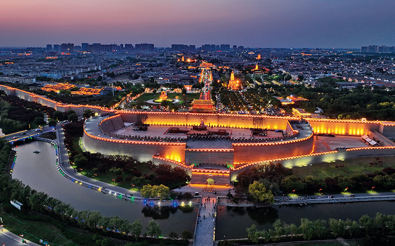 A scenic view of Baoding Bahui Temple Sutra Carvings