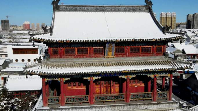 A scenic view of Baoding Daci Pavilion