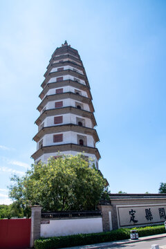 A scenic view of Baoding Dingxian Kaiyuan Temple Pagoda