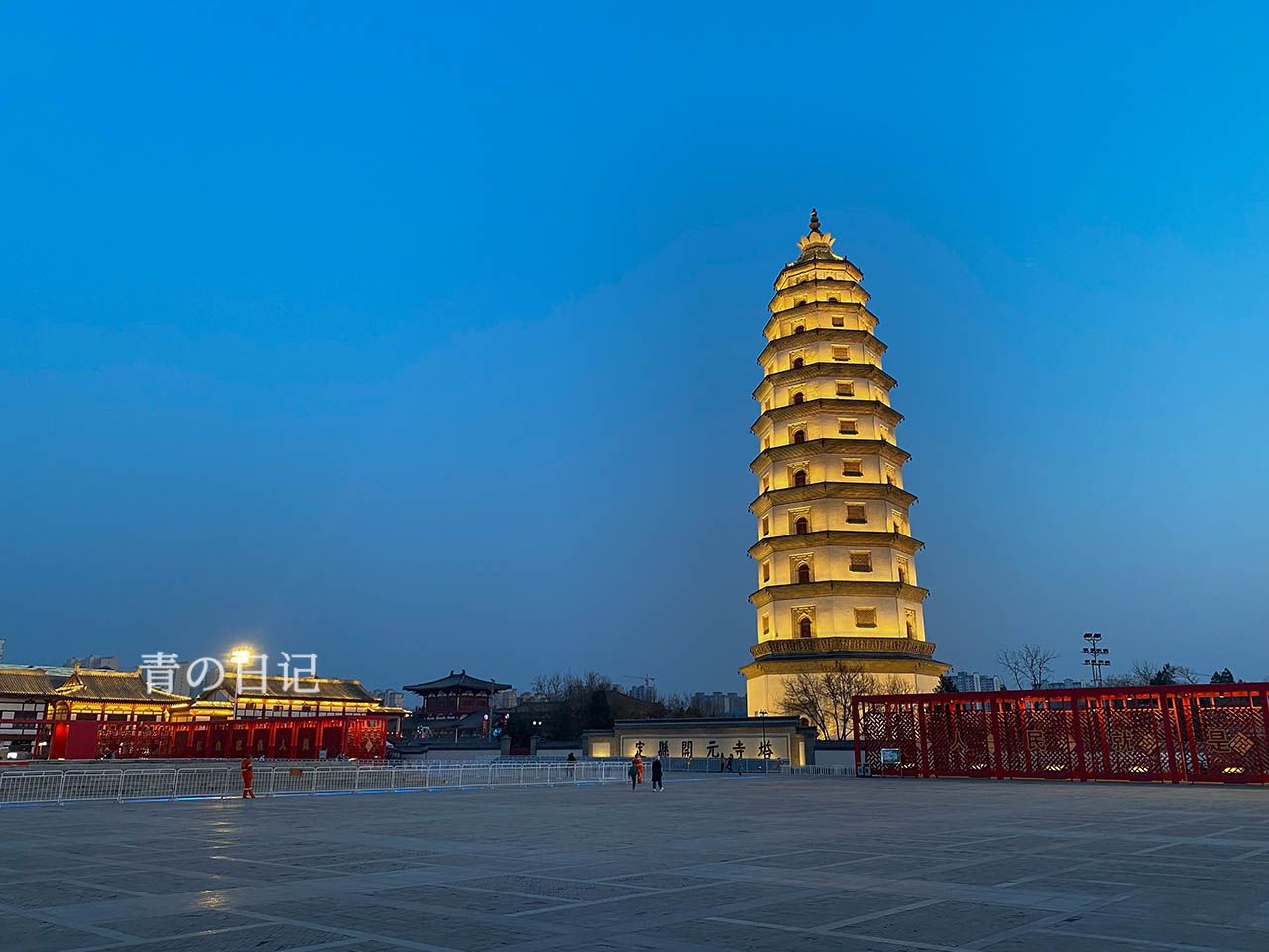 A scenic view of Baoding Dingxian Kaiyuan Temple Pagoda