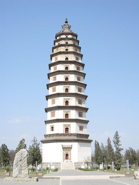 A scenic view of Baoding Huangfu Temple Pagoda