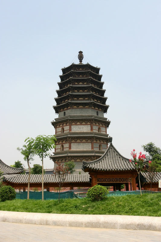 A scenic view of Baoding Huangfu Temple Pagoda