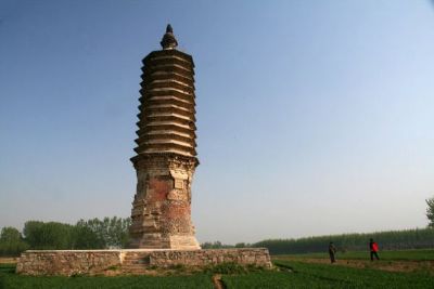 A scenic view of Baoding Huangfu Temple Pagoda