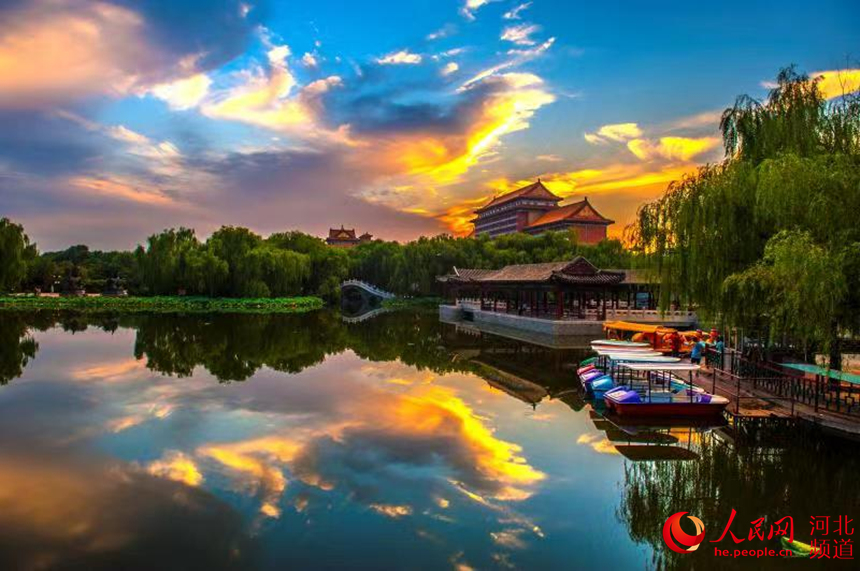 A scenic view of Baoding Jinmen Sluice Gate