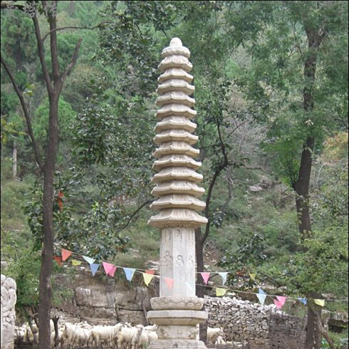 A scenic view of Baoding Jinshan Temple Relic Pagoda