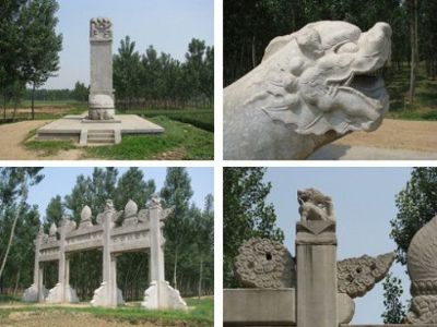 A scenic view of Baoding Prince Yixian Tomb