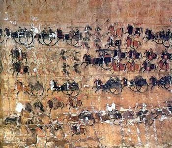 A scenic view of Baoding Suoyaocun Mural Tomb