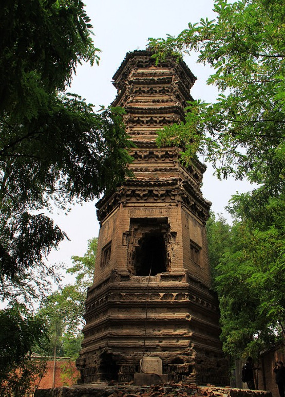 A scenic view of Baoding Wuhou Pagoda