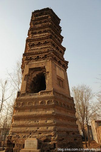 A scenic view of Baoding Wuhou Pagoda