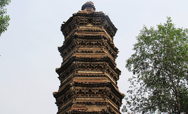 A scenic view of Baoding Wuhou Pagoda