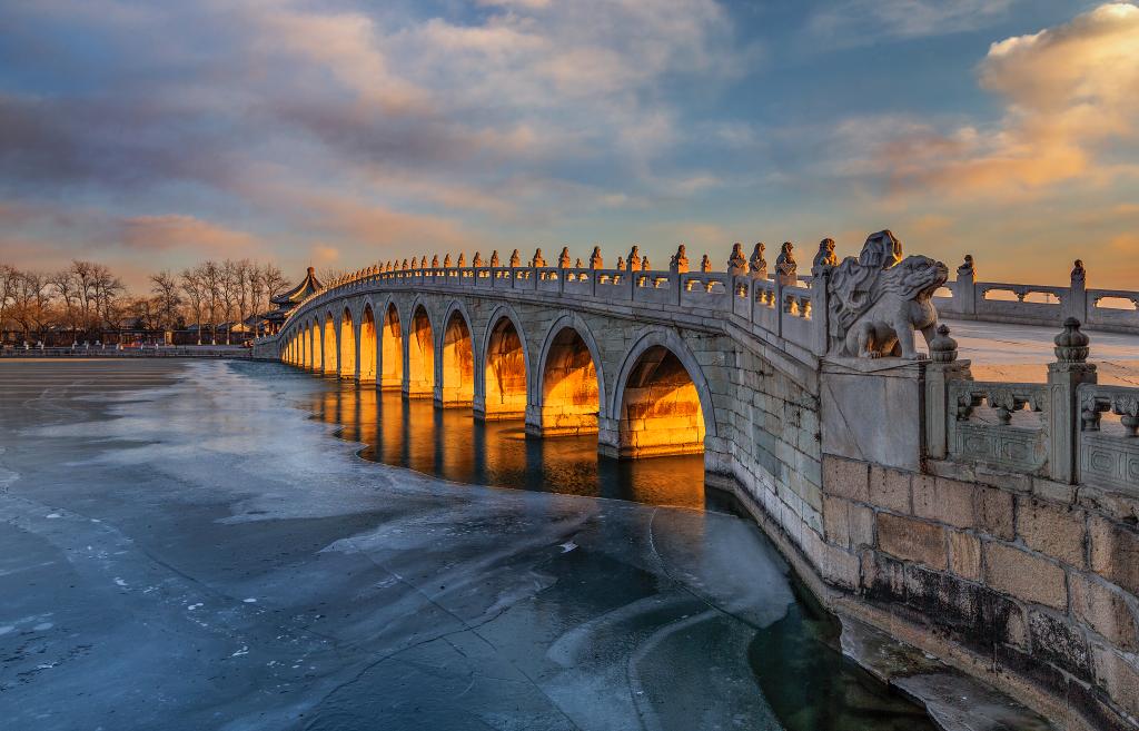 A scenic view of Baoding Wuren Bridge