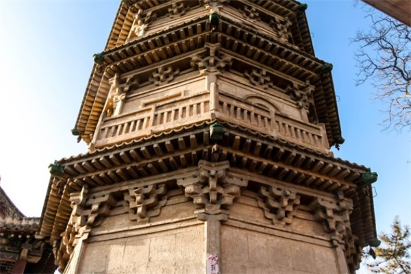 A scenic view of Baoding Xingwen Pagoda
