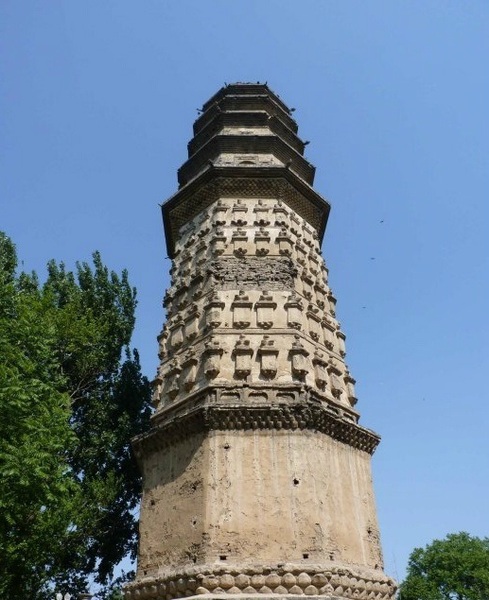 A scenic view of Baoding Xiude Temple Pagoda