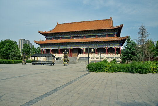 A scenic view of Baoding Yaowang Temple Anguo