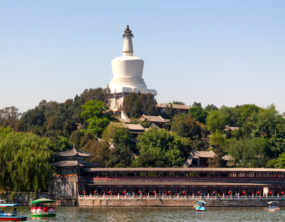 A scenic view of Baoding Yongan Temple Pagoda