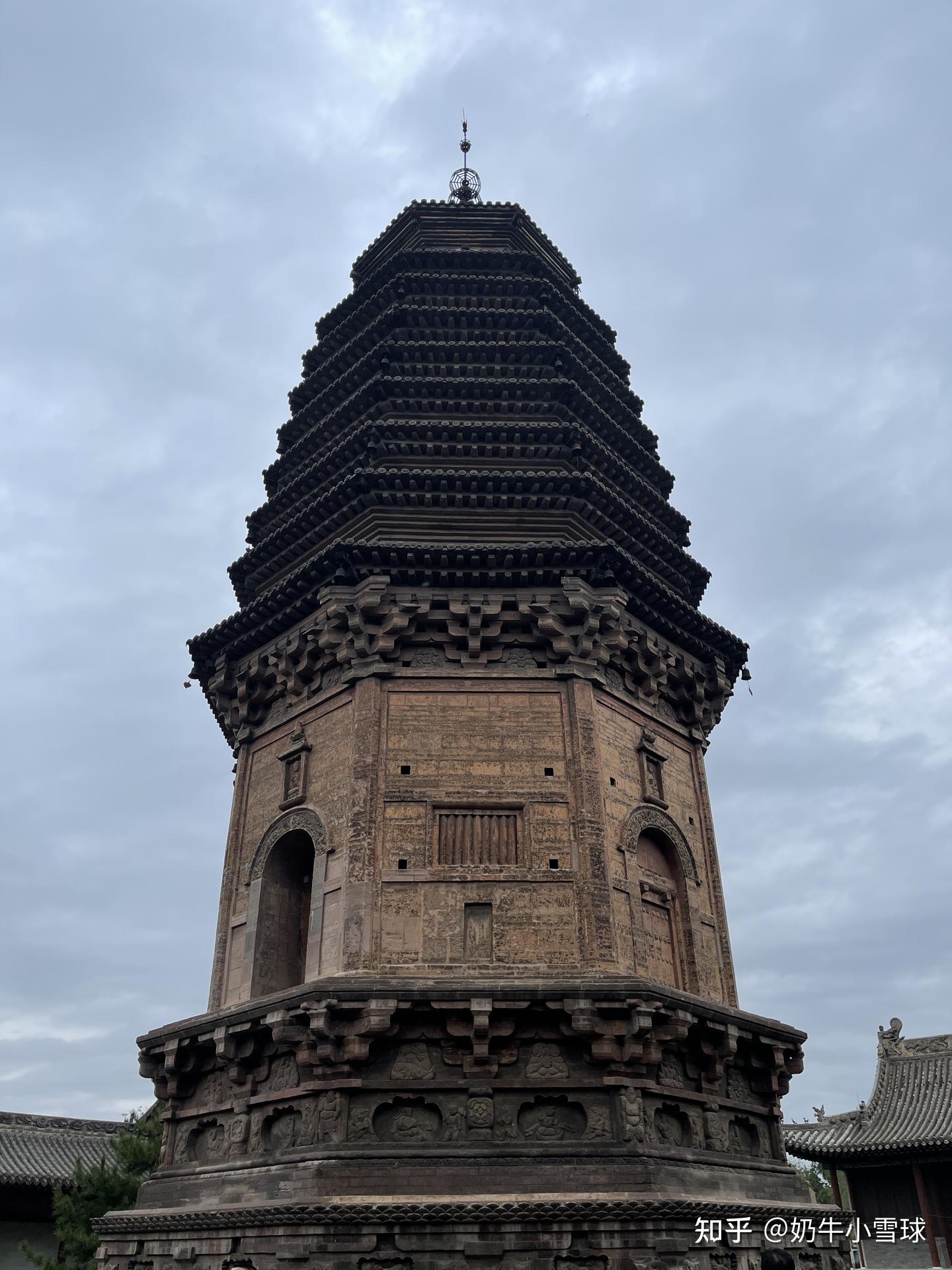 A scenic view of Baoding Yongan Temple Pagoda