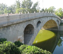 A scenic view of Baoding Yongji Bridge Zhuozhou