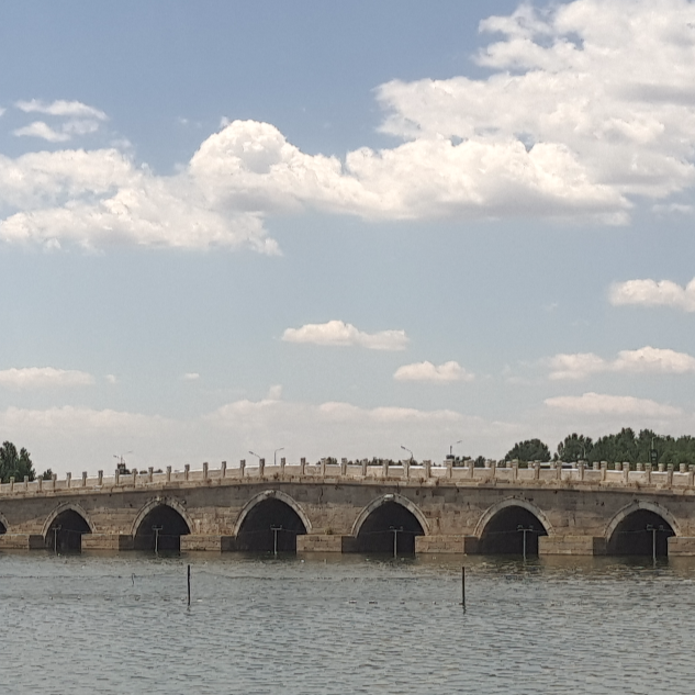 A scenic view of Baoding Yongji Bridge Zhuozhou