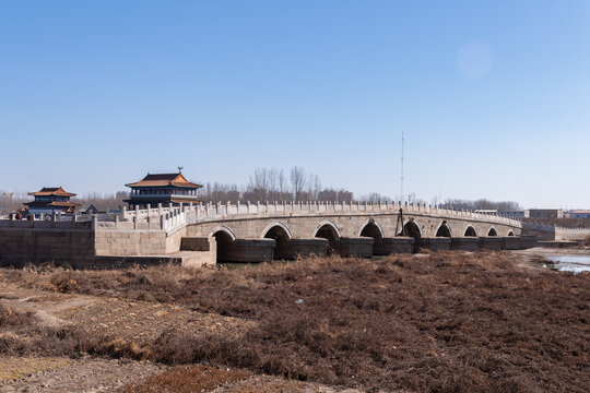 A scenic view of Baoding Yongji Bridge Zhuozhou