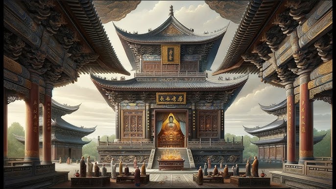 A scenic view of Baoji Jingguang Temple Pagoda