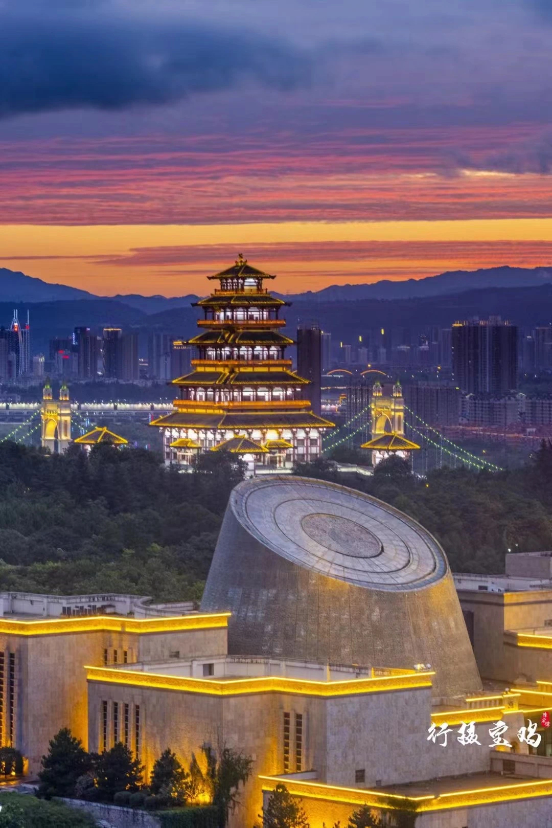A scenic view of Baoji Jingguang Temple Pagoda
