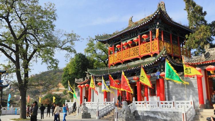 A scenic view of Baoji Jintai Abbey