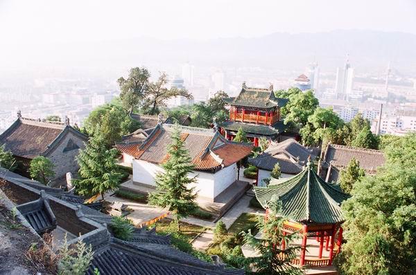 A scenic view of Baoji Jintai Abbey