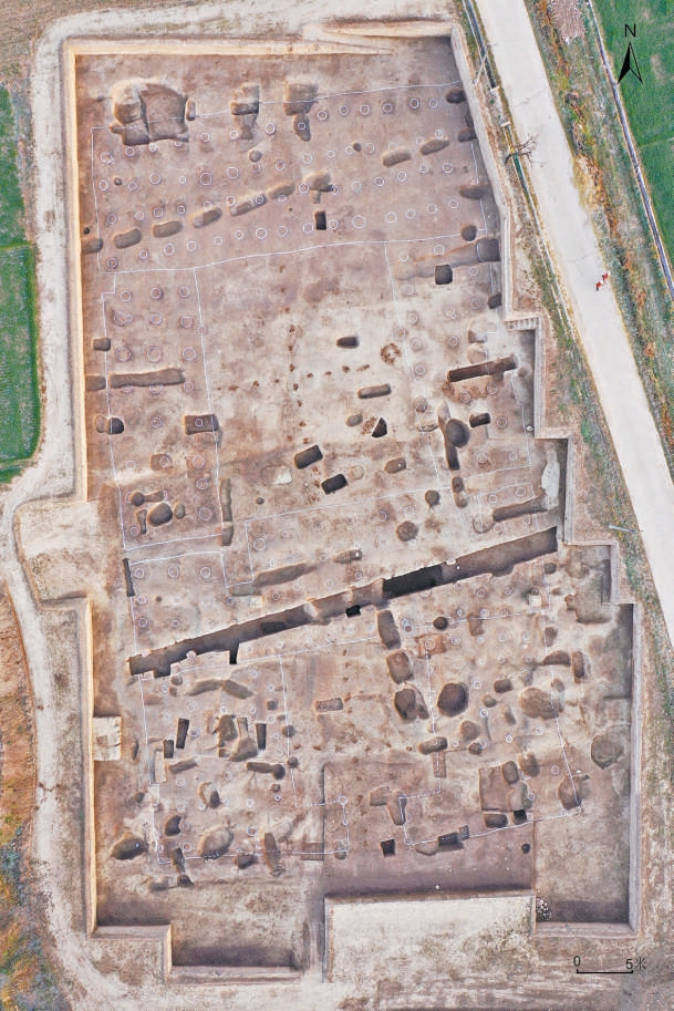 A scenic view of Baoji Shuigou Site