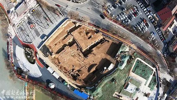 A scenic view of Baoji Sui Renshou Tang Jiucheng Palace Site