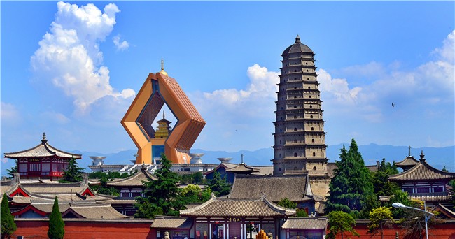A scenic view of Baoji Taigong Temple