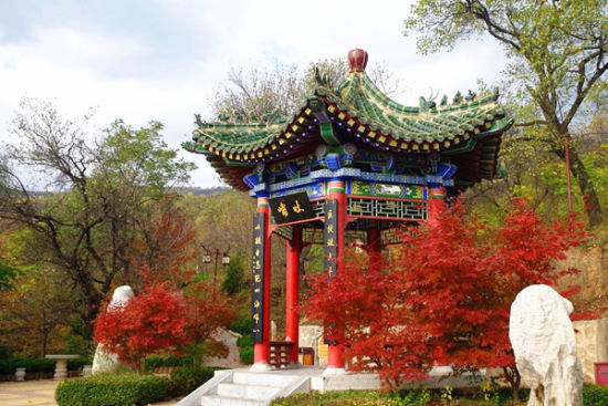 A scenic view of Baoji Zhou Gong Temple