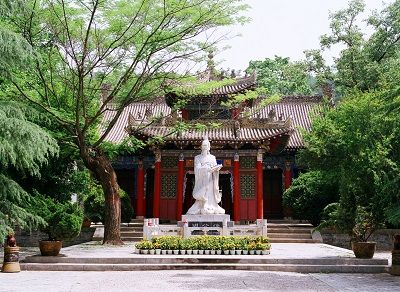 A scenic view of Baoji Zhou Gong Temple