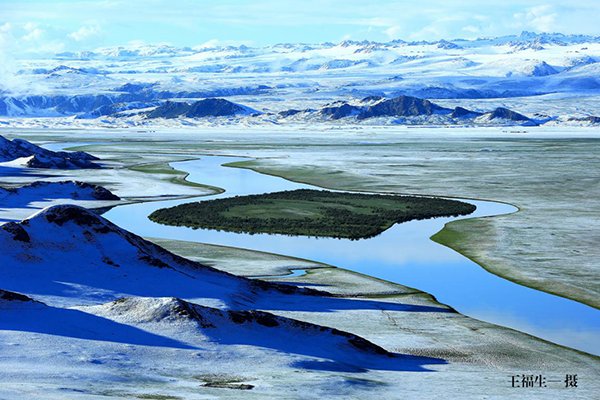 A scenic view of Bayingolin Xiaohe Mudi