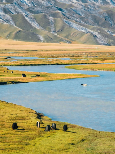 A scenic view of Bayingolin Yingpan Gucheng Ji Gumuqun