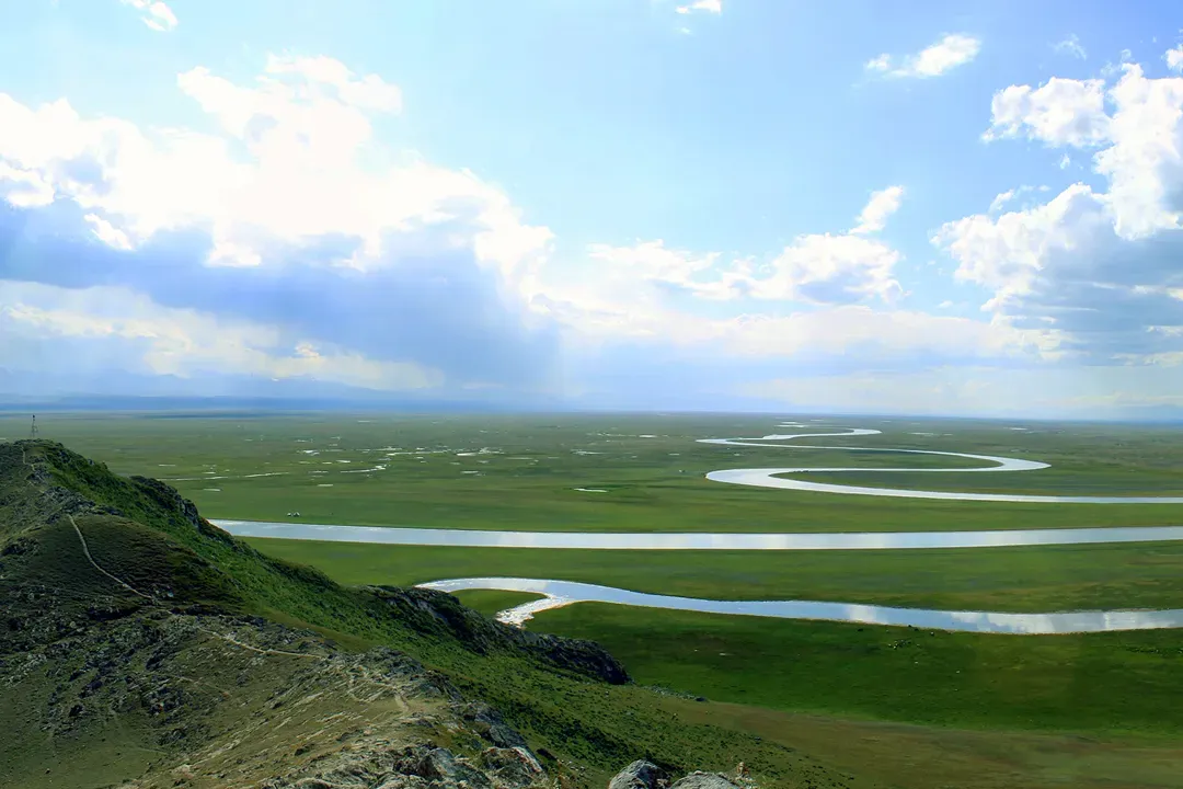 A scenic view of Bayingolin Zhuoerkute Gucheng Yizhi